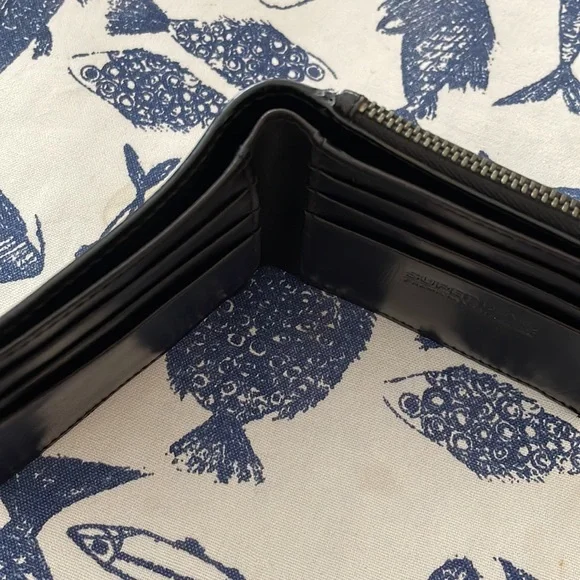 Superdry bifold wallet, premium black leather - Picture 9 of 10